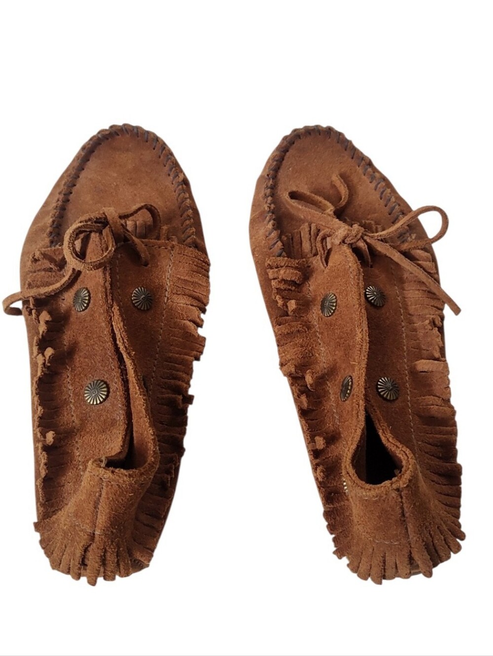 Minnetonka Women's Deerskin Softsole Moccasins Size 8 - Picture 2 of 10